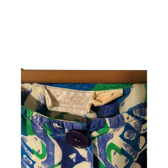 Vintage Marshall Fields 80s Art To Wear Button Front Sleeveless Dress Large G - Picture 10 of 10